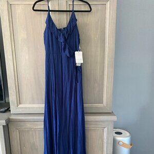 Olivia Grey Maxi Dress - Size M navy